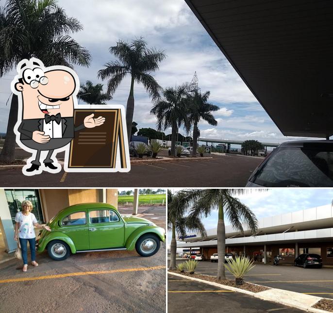 Você pode espairecer no na área externa do Restaurante Gigantão