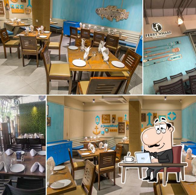 The interior of Ferry Wharf Seafood Restaurant - Bandra Reclamation (West)