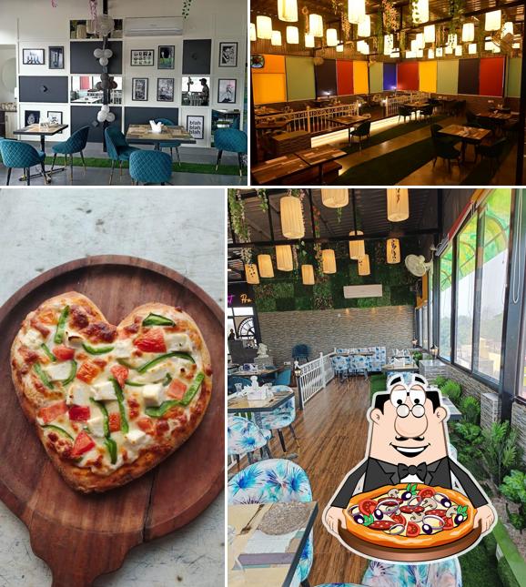 Try out pizza at Grand Terrace Cafe