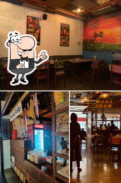 The interior of The Shap Restaurant Gokulam Galleria