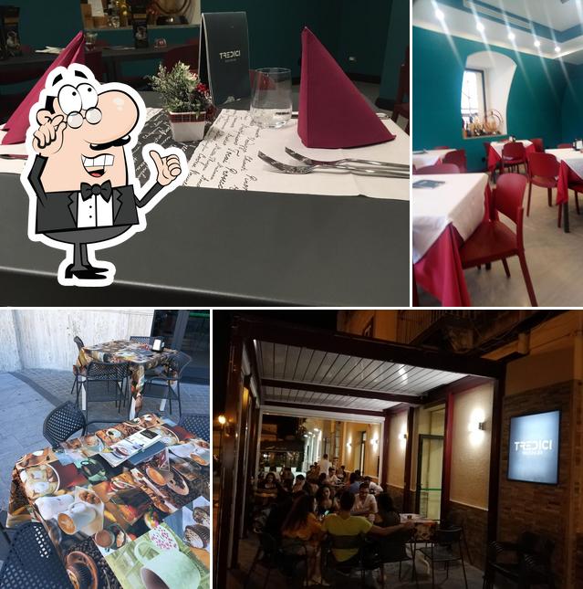 Gli interni di Tredici Ristobar