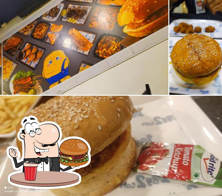 Get a burger at 1by2 cafe khaderpet vaniyambadi
