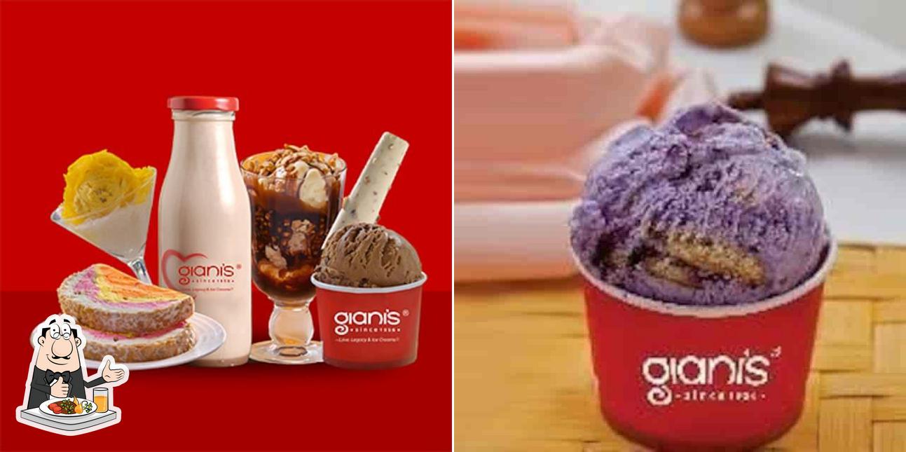 Food at Giani's Ice Cream
