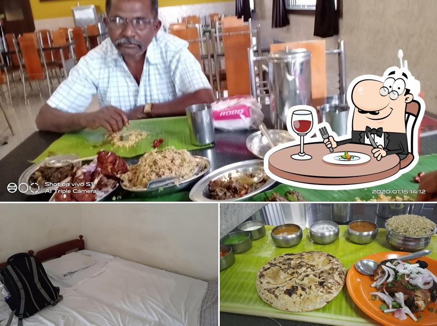 Food at Raja Biriyani Hotel