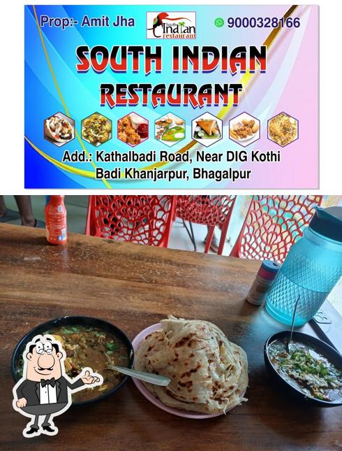 The interior of south Indian restaurant