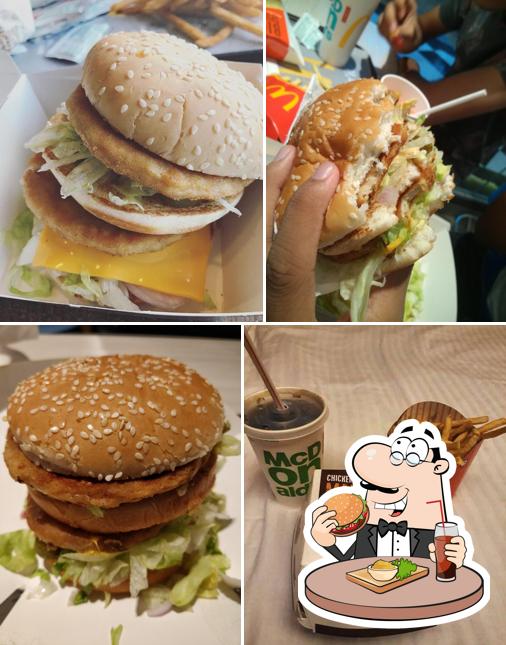Get a burger at McDonald's