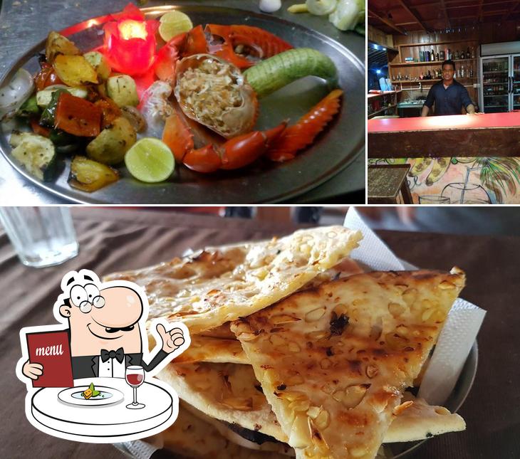The restaurant's food and bar counter
