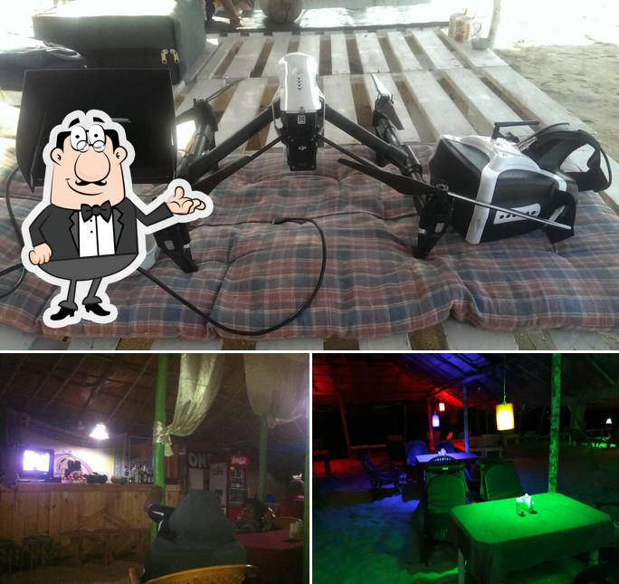 The interior of Dolphin Shack