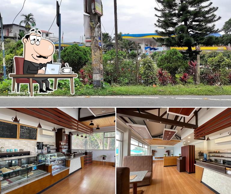 Among different things one can find interior and exterior at Hill View Cafe