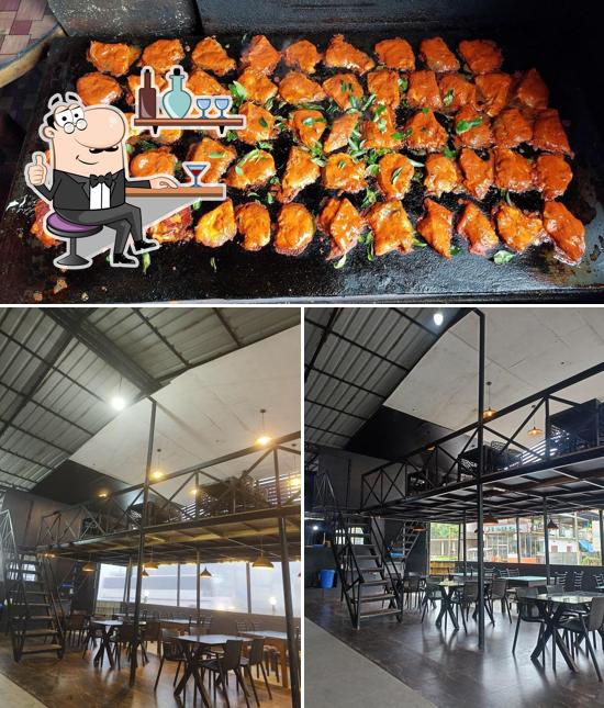 Among different things one can find interior and food at Hill park restaurant lekkidi