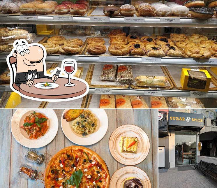 Among different things one can find food and interior at Sugar & Spice