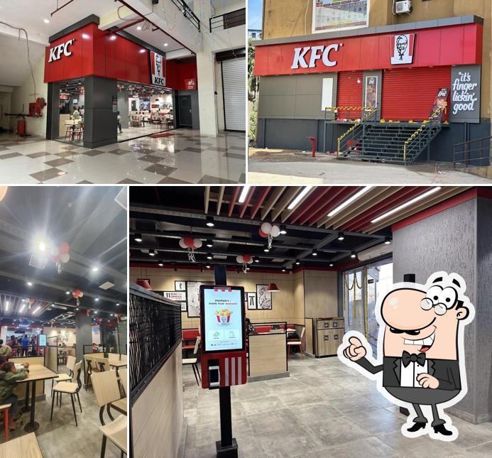 Take a seat at one of the tables at KFC