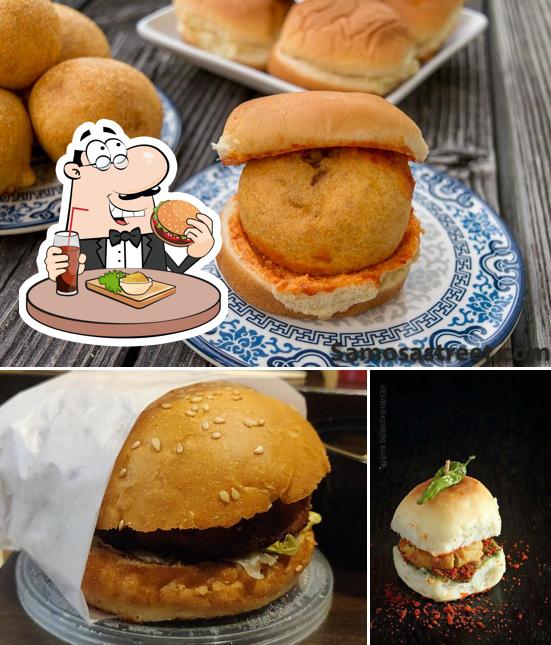 Get a burger at Arvind Snacks