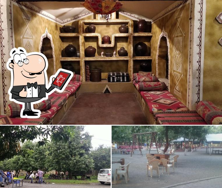 Take a look at the image displaying exterior and interior at Chokhi Dhani, hotel
