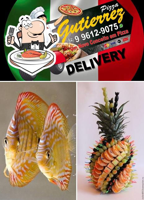 Gutierrez Pizzas fornece um menu para amantes de frutos do mar
