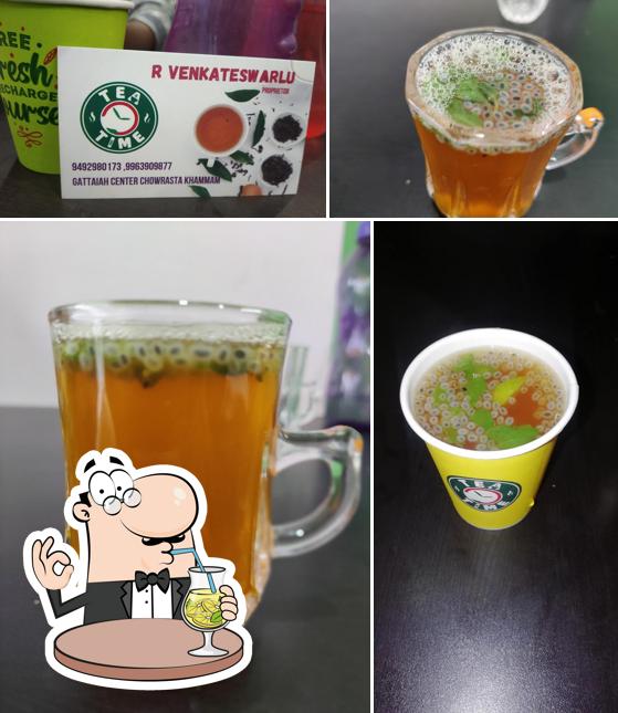 Take a look at the image depicting drink and food at TEA TIME