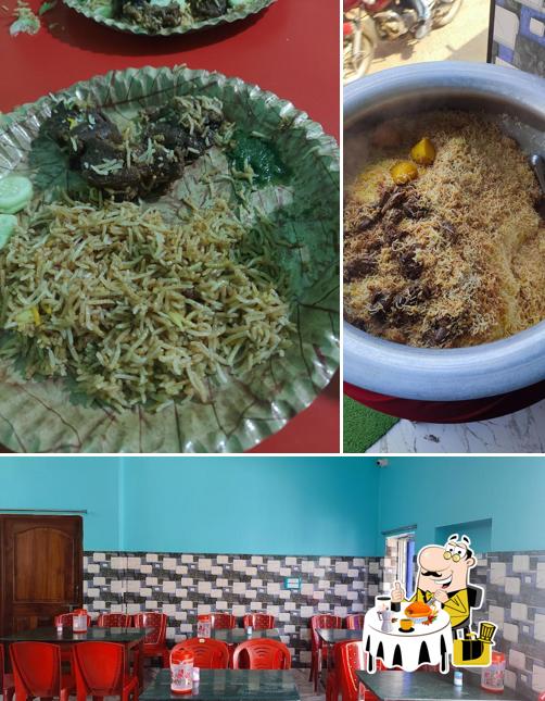 Among various things one can find food and interior at Halema Biriyani