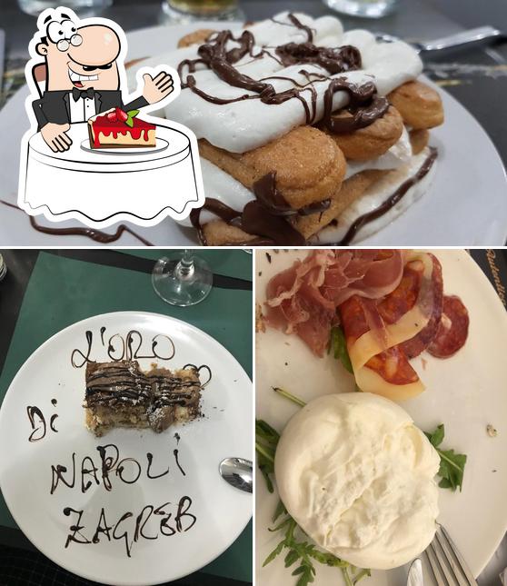 L' oro di Napoli serve un'ampia gamma di dolci