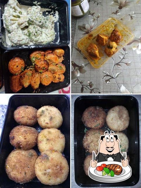 Enjoy the selection of meat dishes