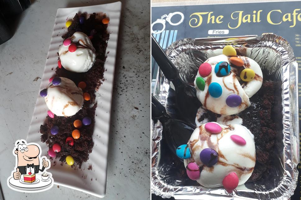 The jail cafe offers a selection of desserts