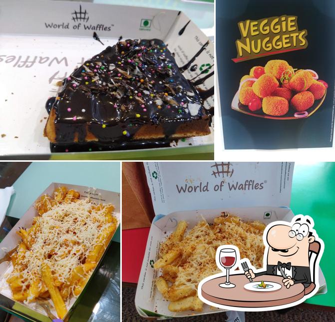 Food at world of waffles