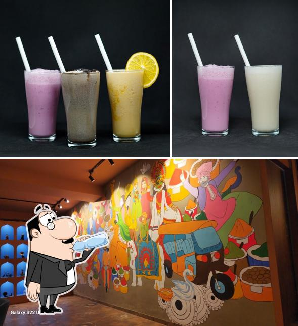 This is the image displaying drink and food at Satluj Punjab Vasna - Ikk Punjabi Chaska