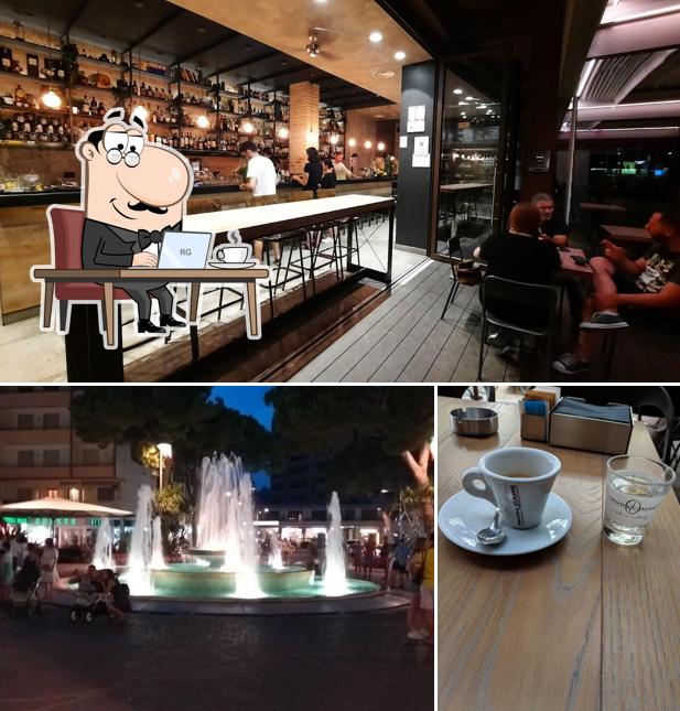 Gli interni di Zona Food & Cocktail