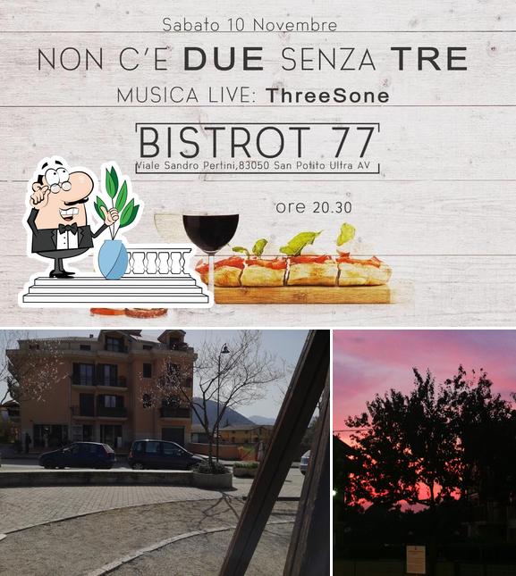 Questa è la foto che raffigura la esterno e vino di Bistrot 77