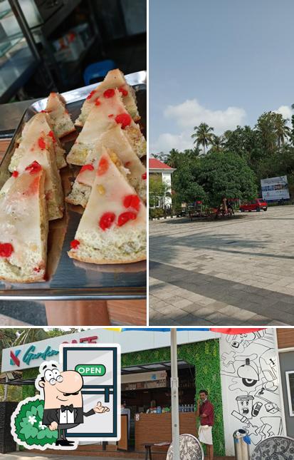 The image of exterior and food at Garden Cafe Hots & Cool Eramangalam
