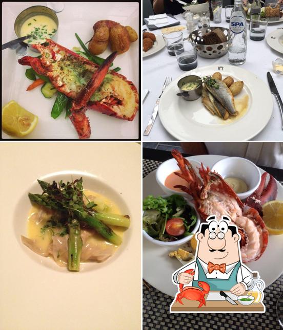 Choisissez différents repas à base de fruits de mer disponibles à Brasserie des Étangs Mellaerts