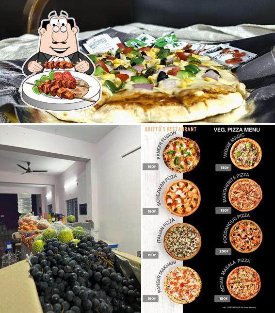 Meals at Britto's restaurant and supermarket