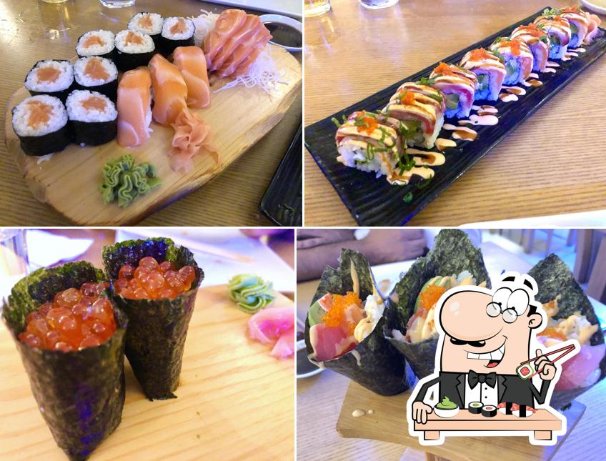 Try out various sushi options
