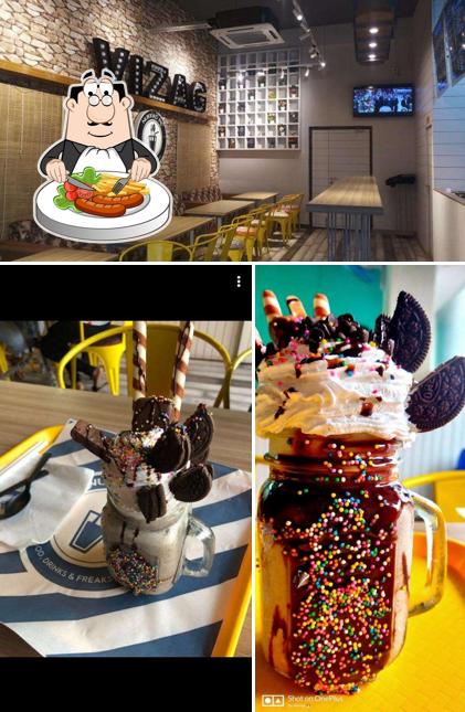 This is the picture displaying food and interior at Nukkad Pe vizag