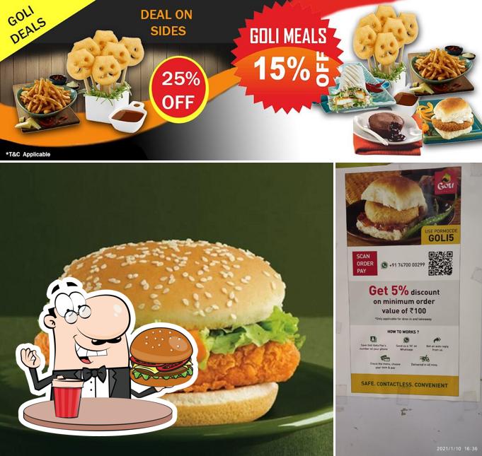 Order a burger at Goli Vada Pav
