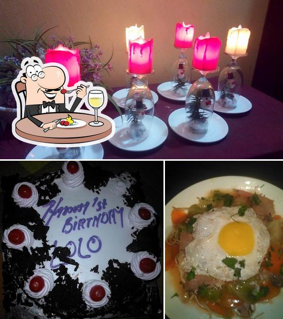Among various things one can find food and interior at The dine restaurant