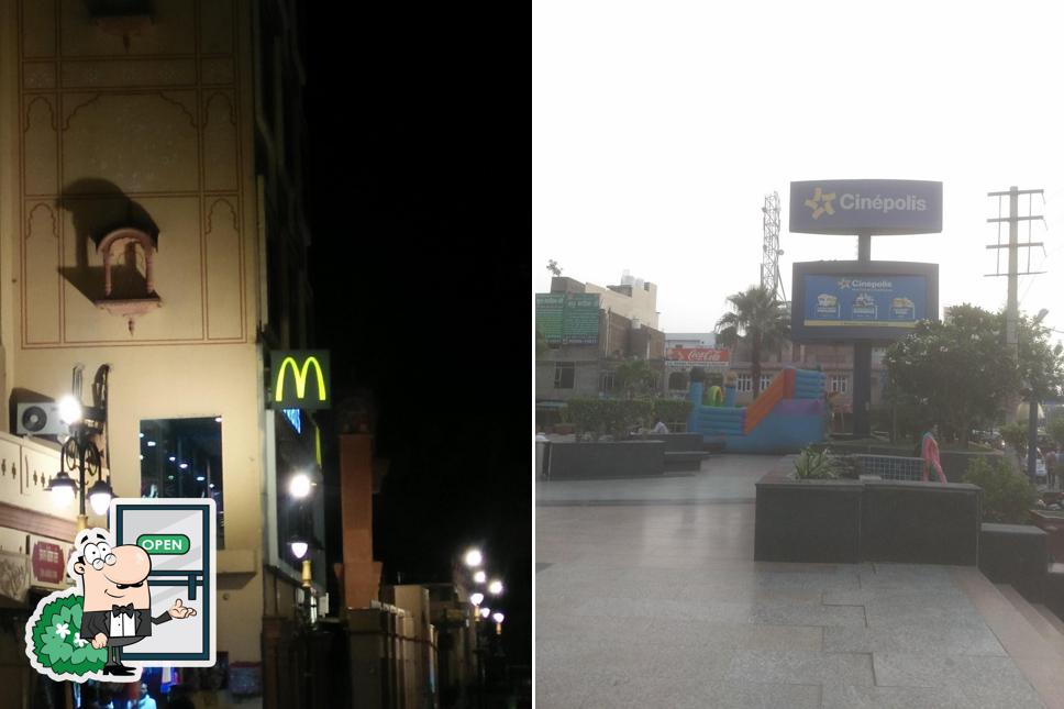 Enjoy the view at the outside area of McDonald's