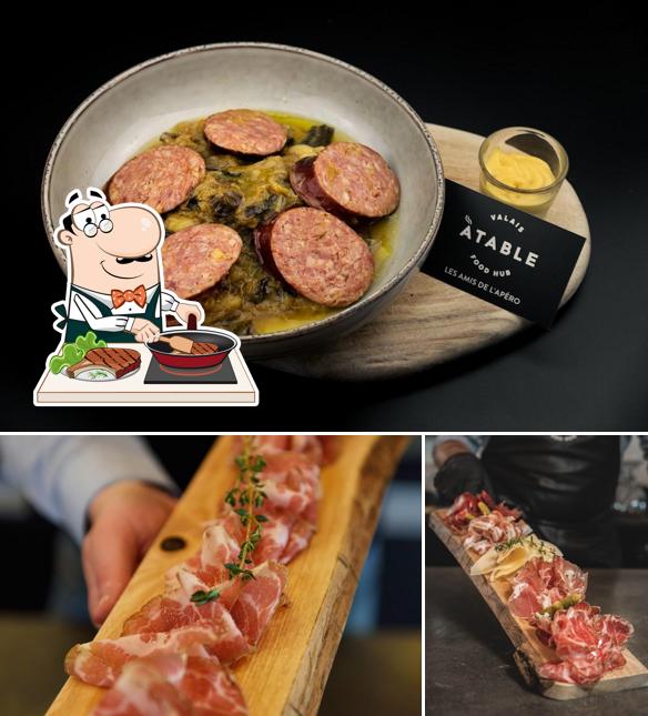 Prenditi i un pasto a base di carne a Restaurant "ATABLE "