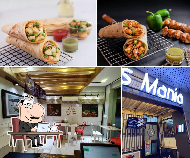 The picture of Rolls Mania’s interior and food