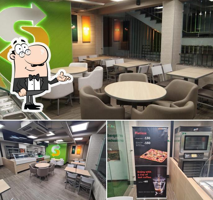 The interior of Subway