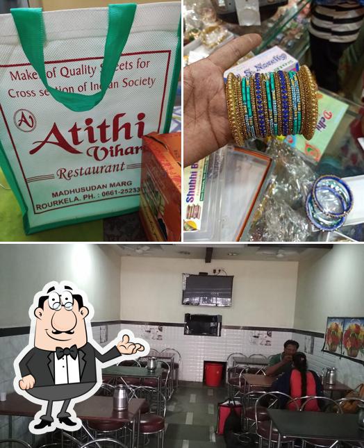 The interior of Atithi Vihar Restaurant
