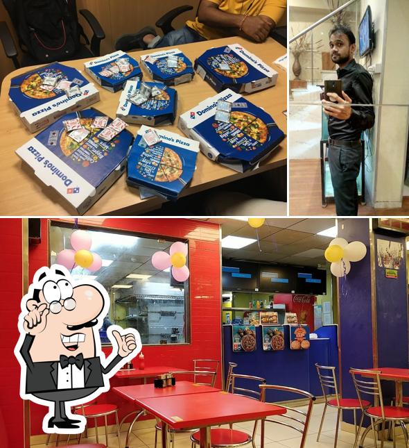 The interior of Domino's Pizza