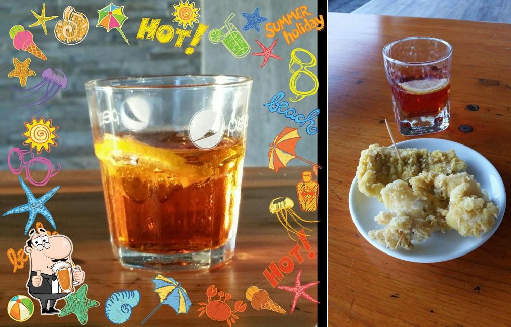 Puoi ordinare un rinfrescante bicchiere di birra chiara o scura