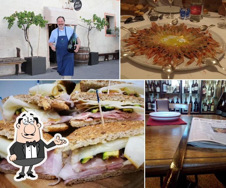 Tra le diverse cose da Enoiteca Bar Breda si possono trovare la interni e cibo