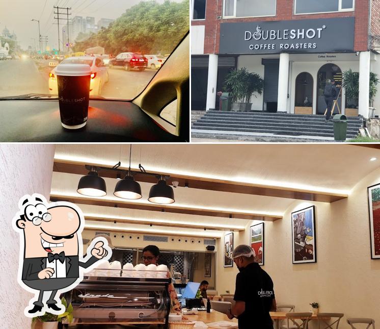 Check out the picture depicting exterior and interior at DoubleShot Coffee Roasters Mohali