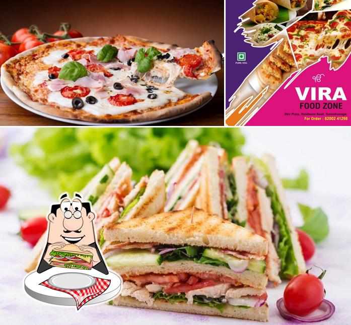 Club sandwich at Vira food zone