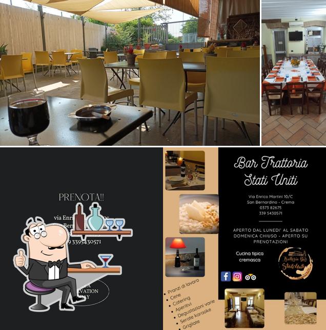 Gli interni di Bar trattoria Stati Uniti