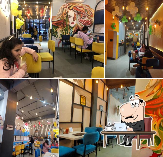 The interior of Frohzen Kafe and Kream, Shahjahanpur