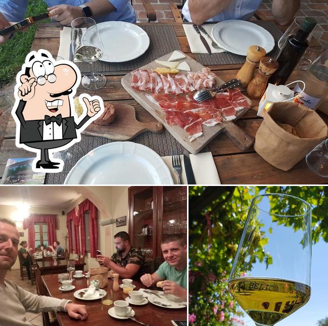 La interni e vino del ristorante