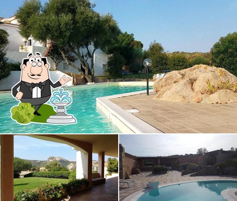 Puoi goderti l'aria fresca da seduto all'esterno di Hotel Micalosu