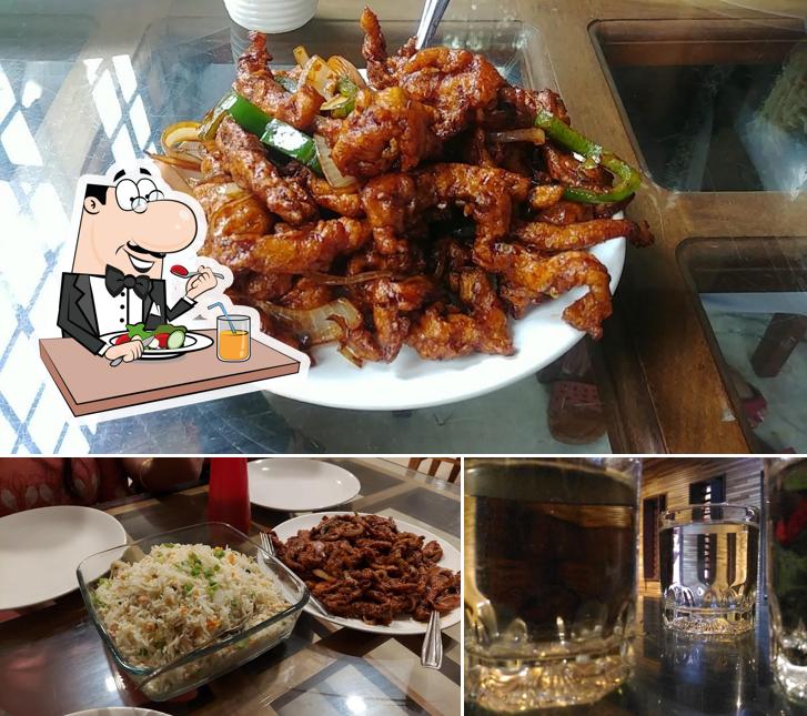 This is the photo depicting food and beer at Cabane Bambou